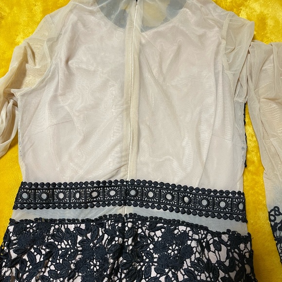 Nude black dress with lining, size L - Picture 8 of 10